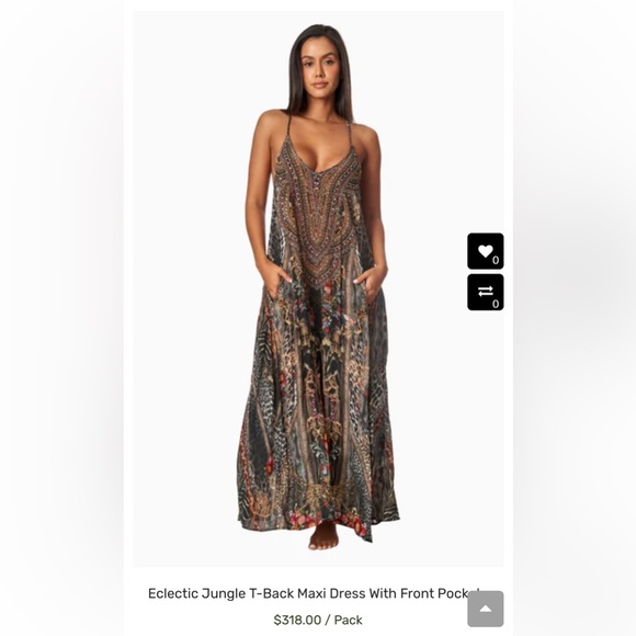 True Colours By La Moda: elegant sequin beaded animal print maxi dress w/pockets - Picture 2 of 14